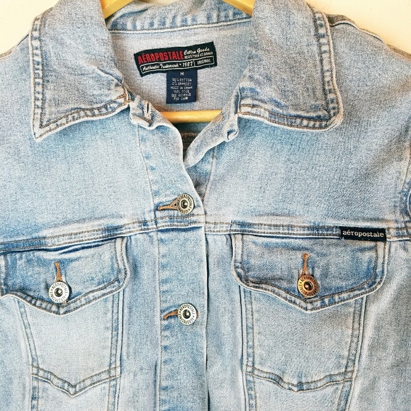 Aeropostale Jean Jacket w/ Shimmer - Picture 2 of 7